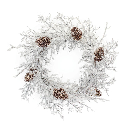 Iced Twig Pinecone Wreath