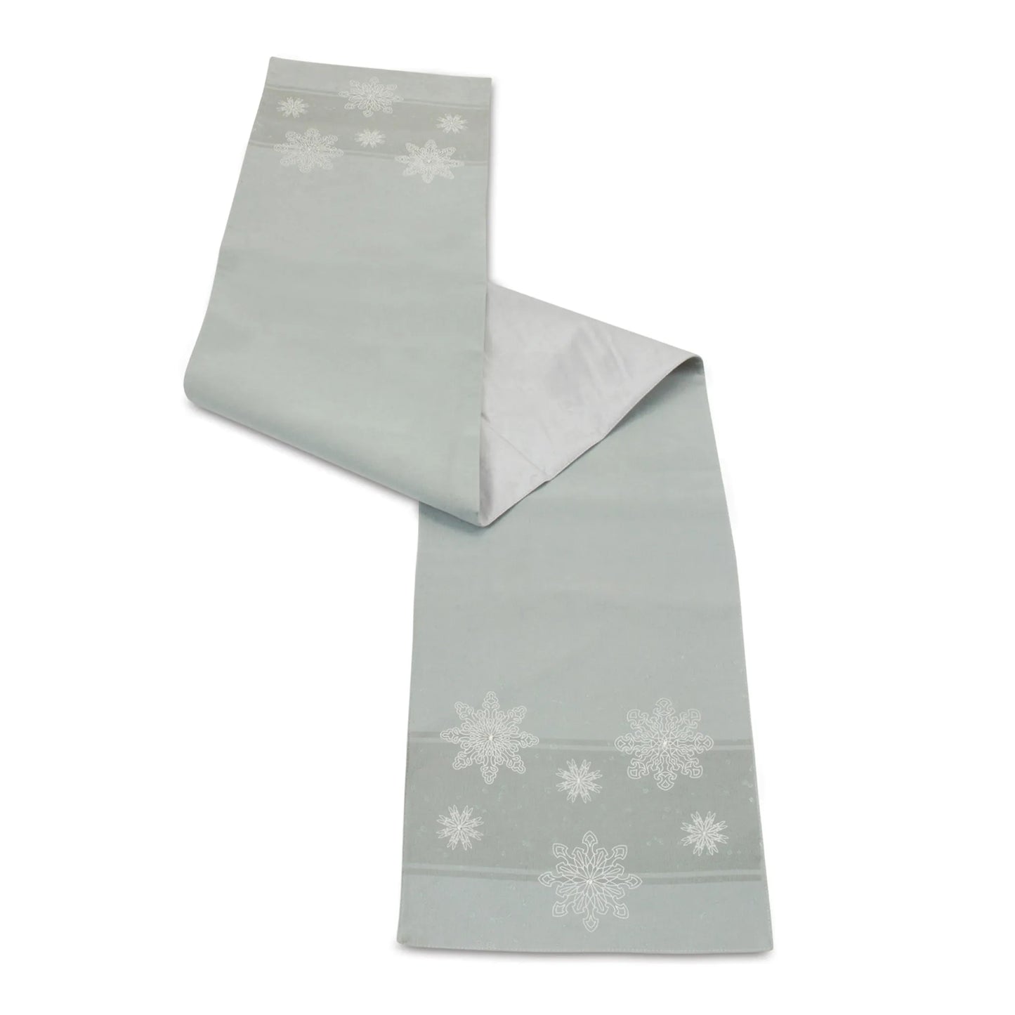 Embroidered Snowflake Table Runner