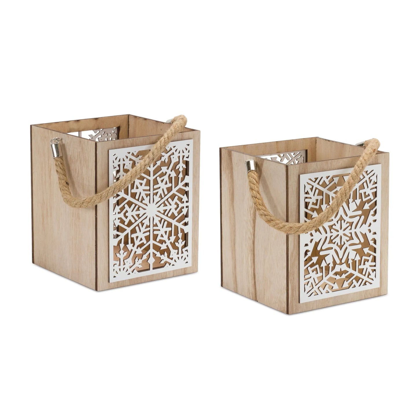 Wooden Snowflake Lantern