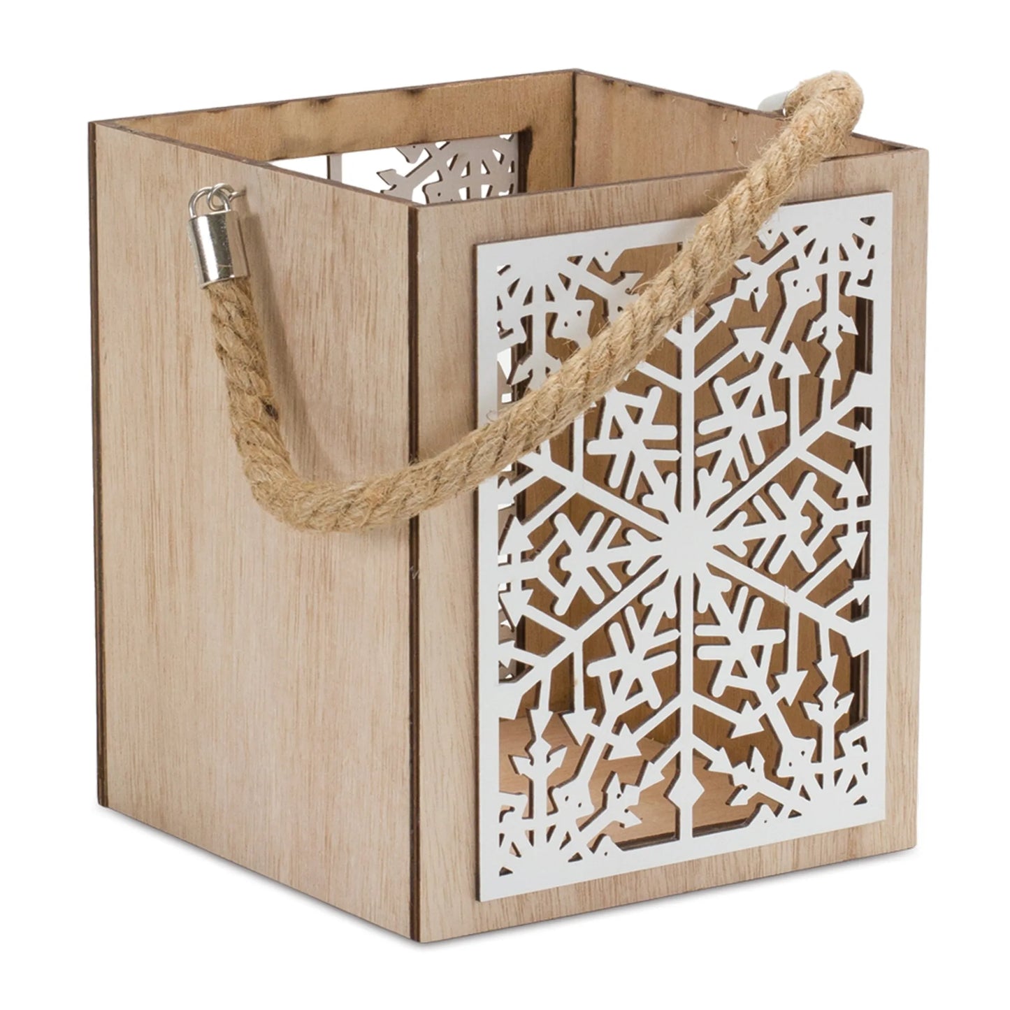 Wooden Snowflake Lantern