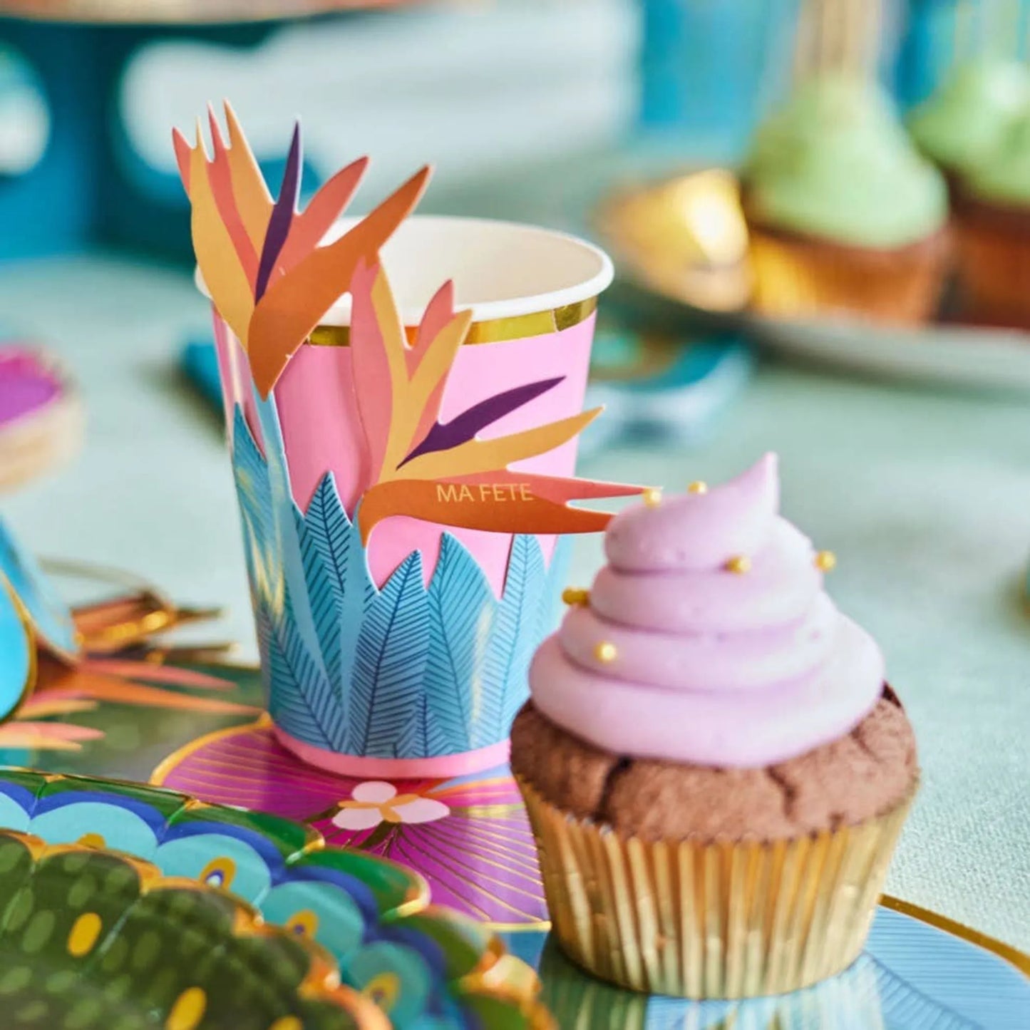 Tropical Collection, Cups with Flower Sleeves