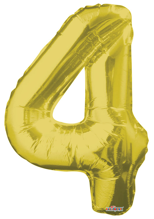 Gold #4 Mylar Balloon