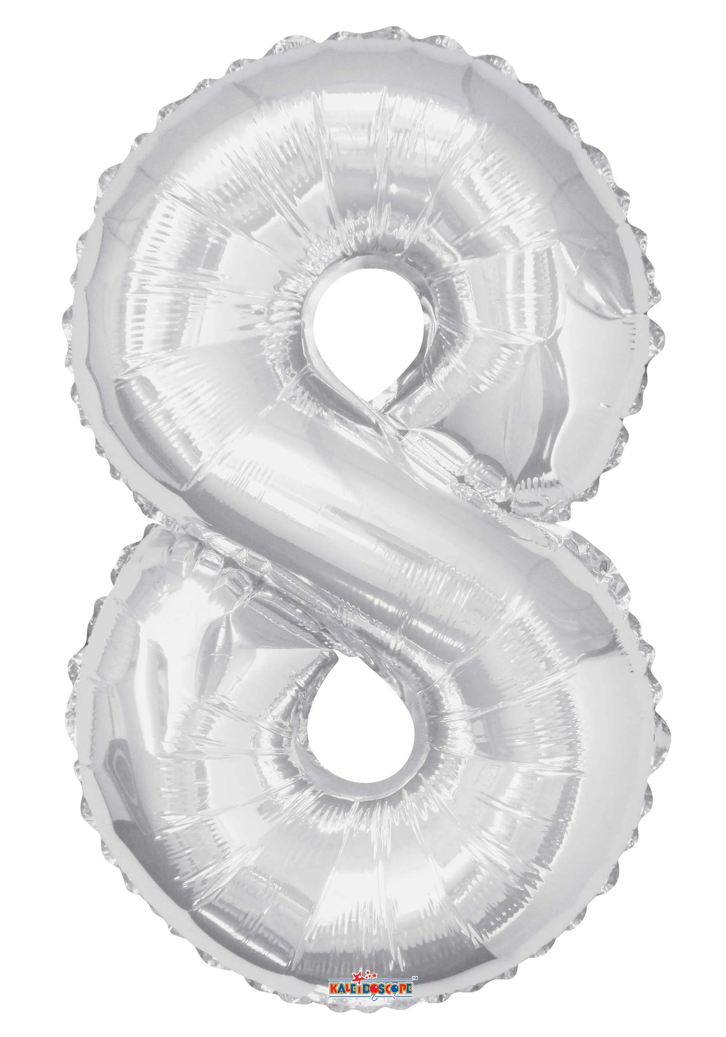 Silver #8 Mylar Balloon