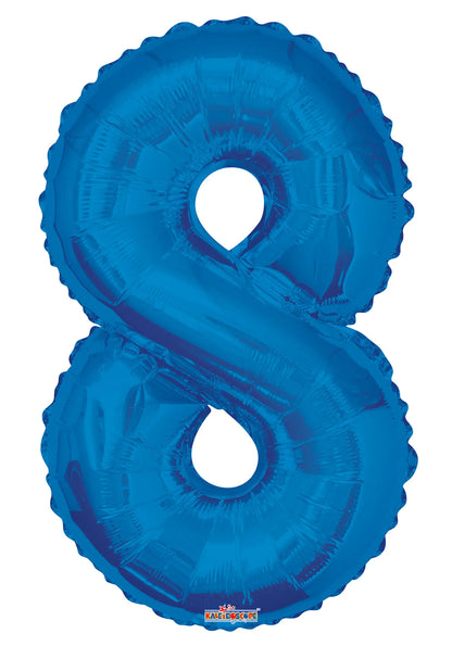 Royal Blue #8 Mylar Balloon