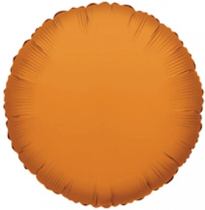 Orange Round Mylar Balloon