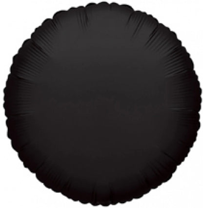 Black Round Mylar Balloon