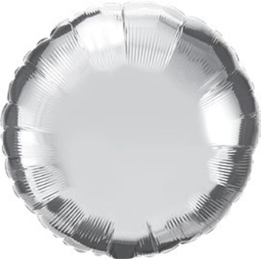 Silver Round Mylar Balloon