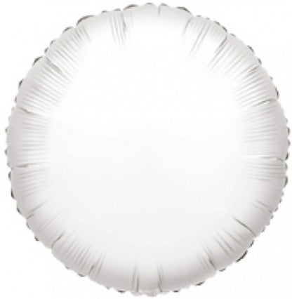 White Round Mylar Balloon