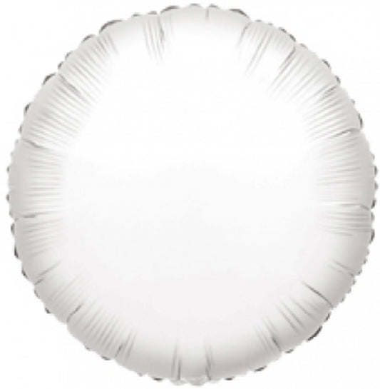 White Round Mylar Balloon