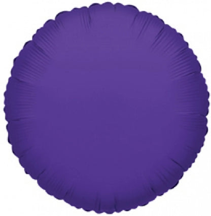 Purple Round Mylar Balloon