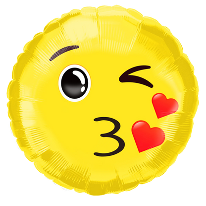 Kissy Emoji Mylar Balloon