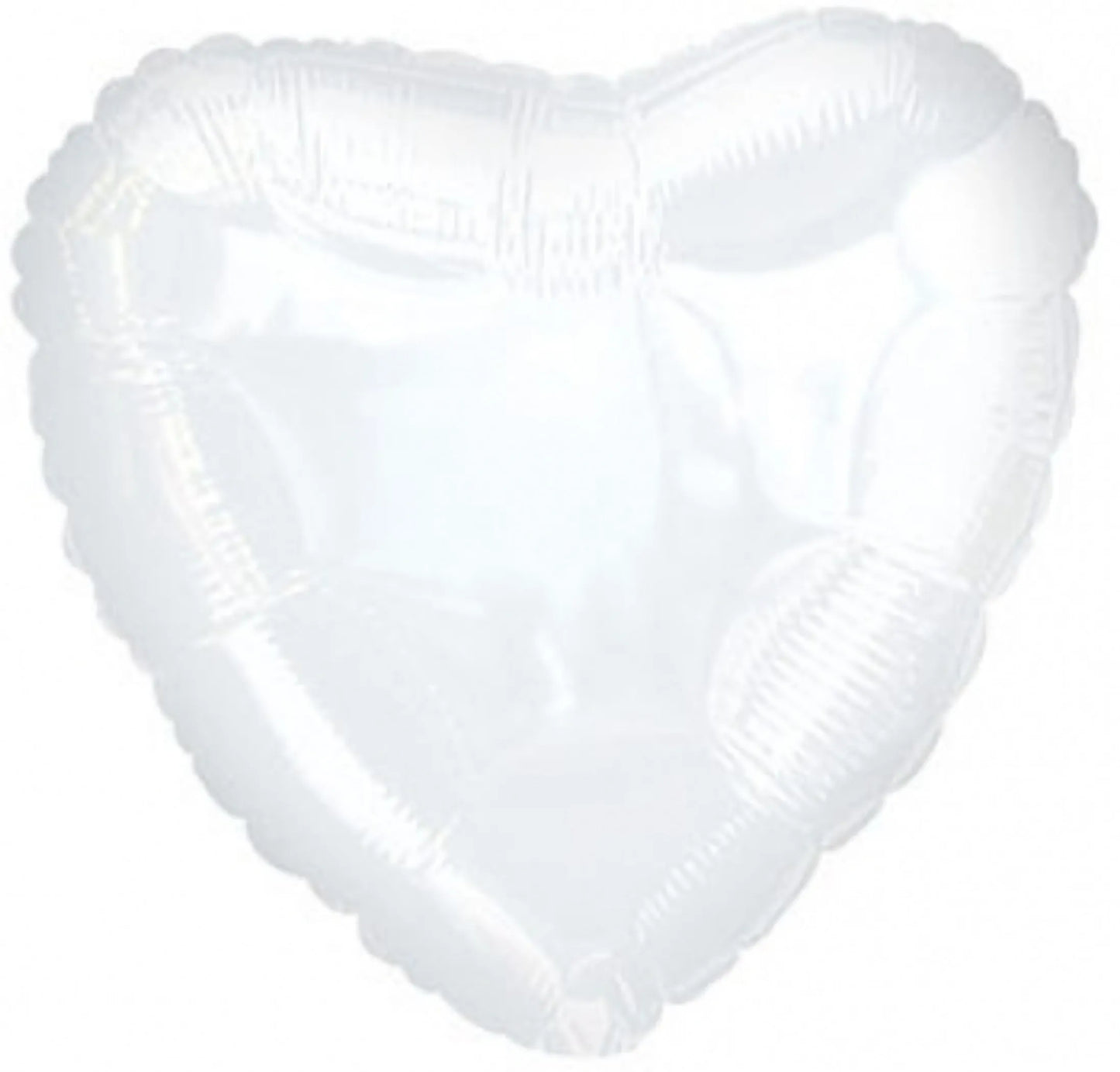 White Heart Mylar Balloon