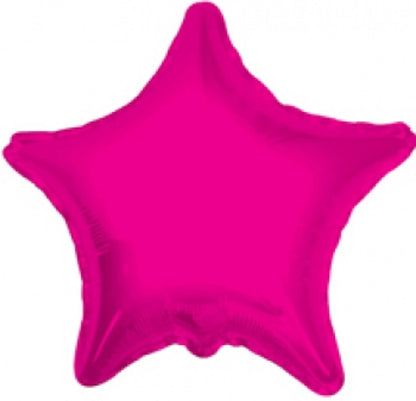 Hot Pink Star Mylar Balloon