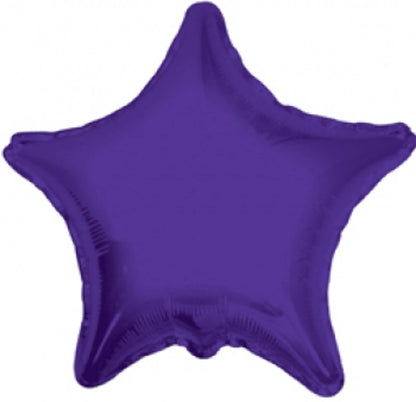 Purple Star Mylar Balloon