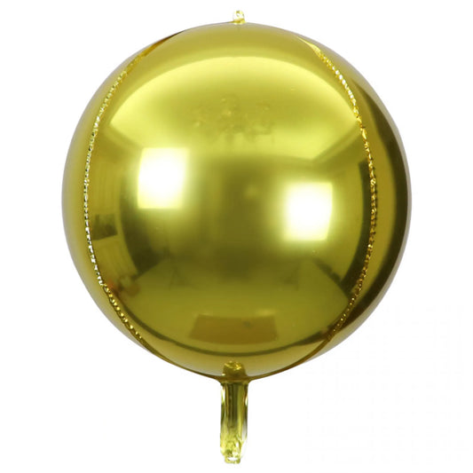 Gold Sphere Mylar Balloon