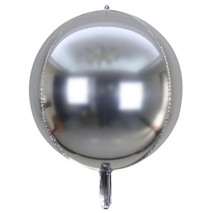 Silver Sphere Mylar Balloon