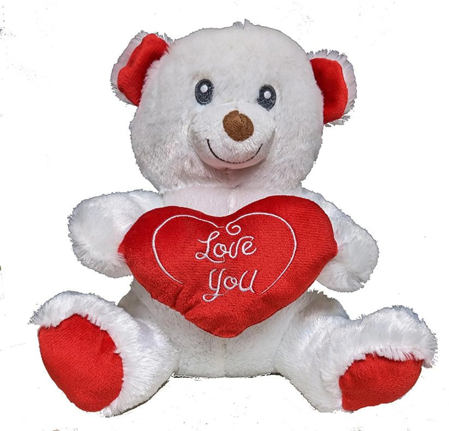 Plush White Love Bear