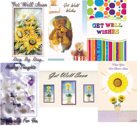 60 Assorted Get Well Cards