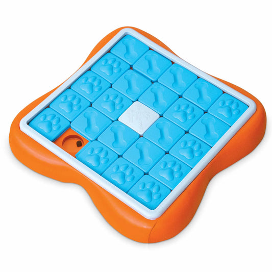 Nina Ottosson Challenge Slider Interactive Treat Dog Puzzle Toy Blue/Orange Level 3