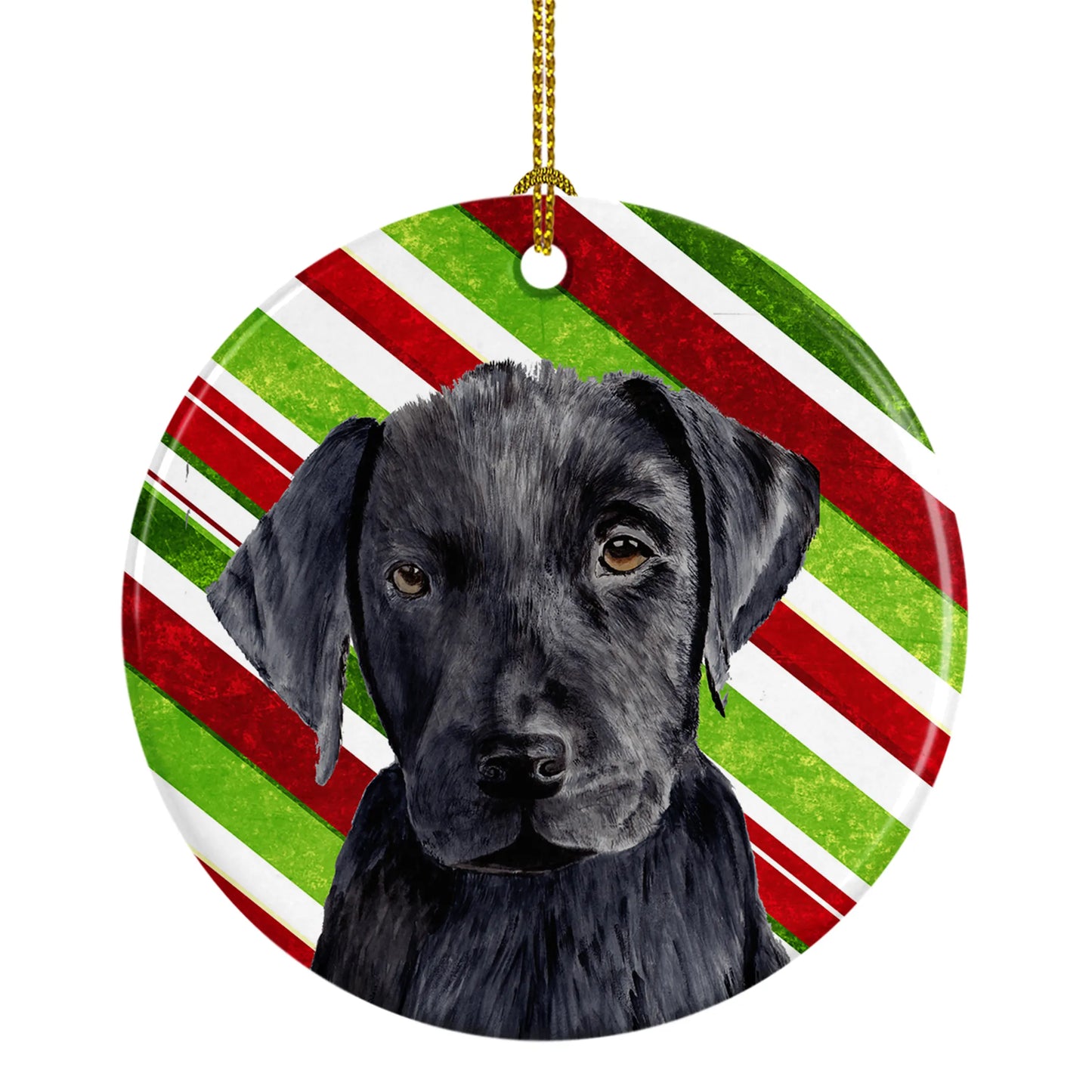 Holiday Dog on Ceramic Ornament - Size: 2.8 X 2.8 | Pack Of: 1