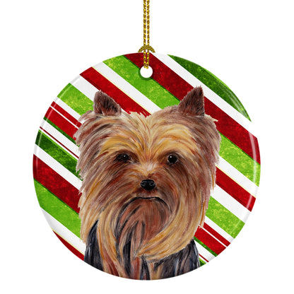 Holiday Dog on Ceramic Ornament - Size: 2.8 X 2.8 | Pack Of: 1