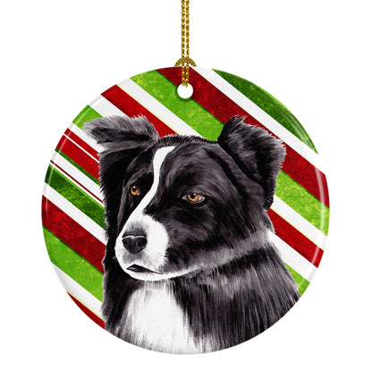 Holiday Dog on Ceramic Ornament - Size: 2.8 X 2.8 | Pack Of: 1