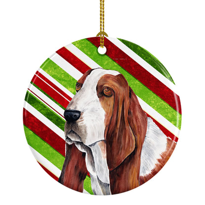 Holiday Dog on Ceramic Ornament - Size: 2.8 X 2.8 | Pack Of: 1