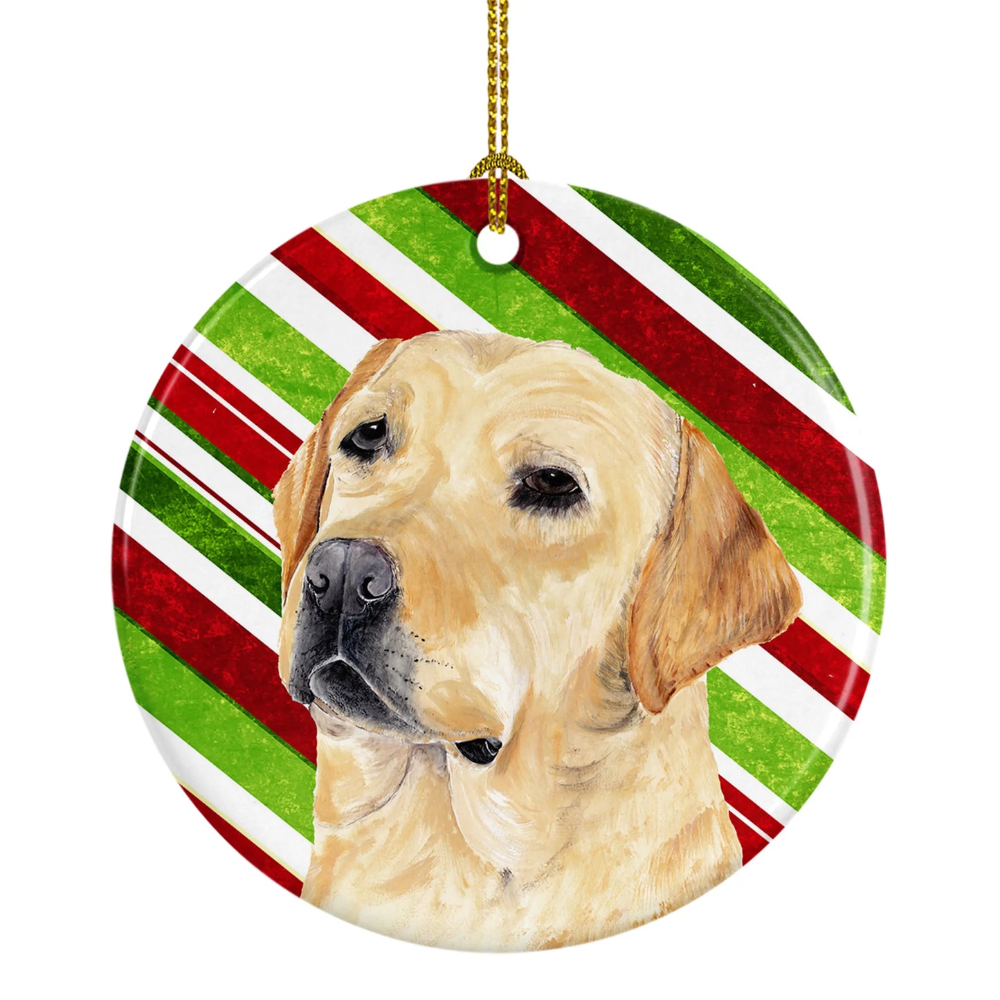 Holiday Dog on Ceramic Ornament - Size: 2.8 X 2.8 | Pack Of: 1