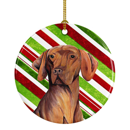 Holiday Dog on Ceramic Ornament - Size: 2.8 X 2.8 | Pack Of: 1