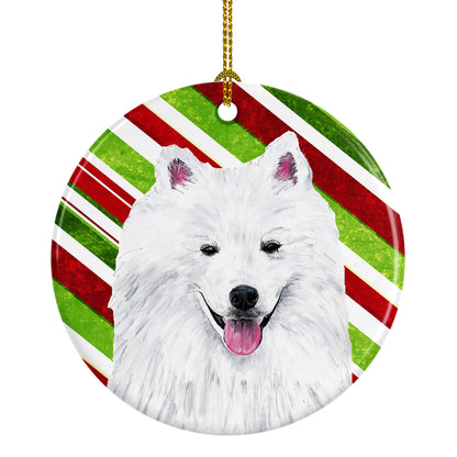 Holiday Dog on Ceramic Ornament - Size: 2.8 X 2.8 | Pack Of: 1