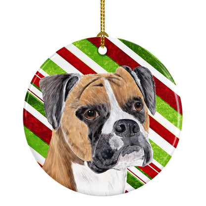 Holiday Dog on Ceramic Ornament - Size: 2.8 X 2.8 | Pack Of: 1