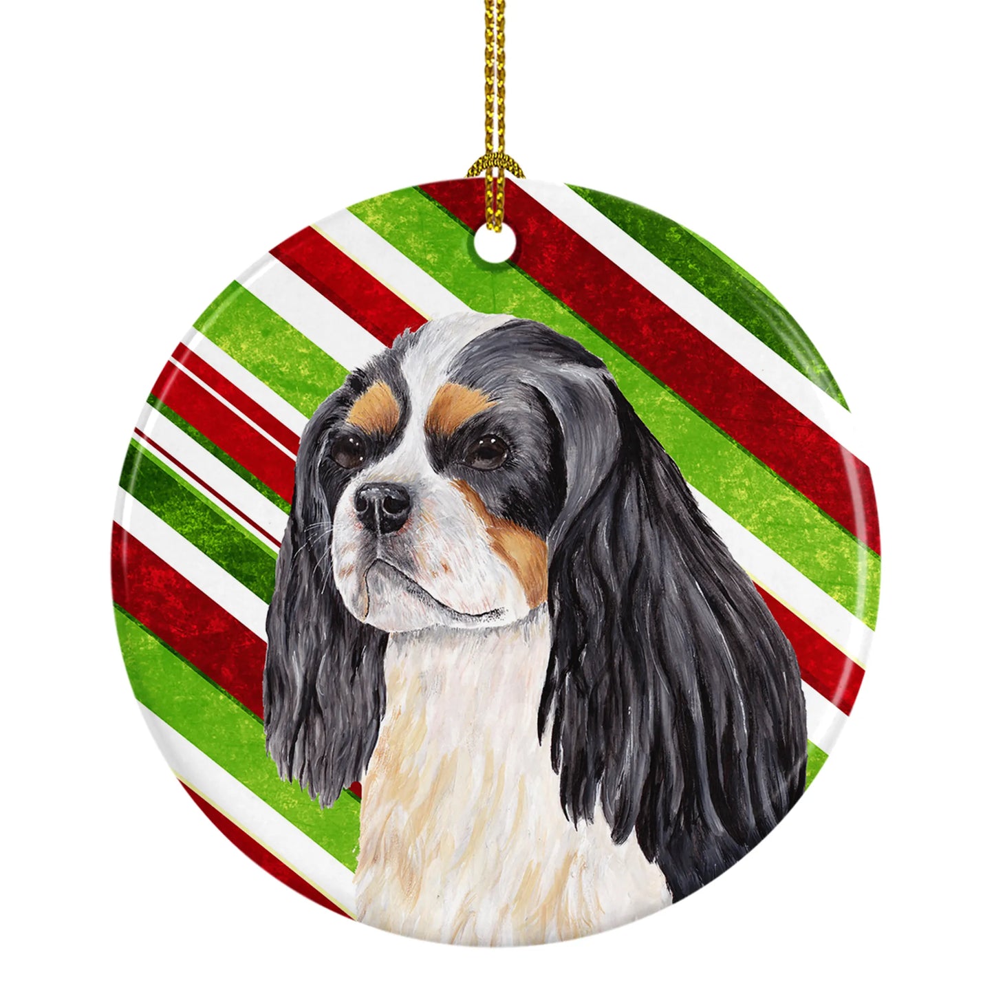 Holiday Dog on Ceramic Ornament - Size: 2.8 X 2.8 | Pack Of: 1