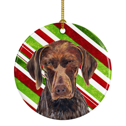 Holiday Dog on Ceramic Ornament - Size: 2.8 X 2.8 | Pack Of: 1