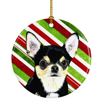 Holiday Dog on Ceramic Ornament - Size: 2.8 X 2.8 | Pack Of: 1