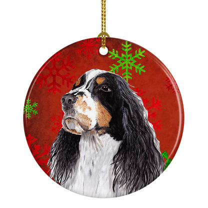 Holiday Dog on Ceramic Ornament - Size: 2.8 X 2.8 | Pack Of: 1