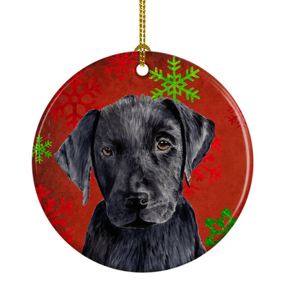 Holiday Dog on Ceramic Ornament - Size: 2.8 X 2.8 | Pack Of: 1