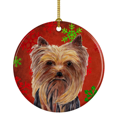 Holiday Dog on Ceramic Ornament - Size: 2.8 X 2.8 | Pack Of: 1