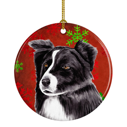 Holiday Dog on Ceramic Ornament - Size: 2.8 X 2.8 | Pack Of: 1