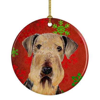 Holiday Dog on Ceramic Ornament - Size: 2.8 X 2.8 | Pack Of: 1