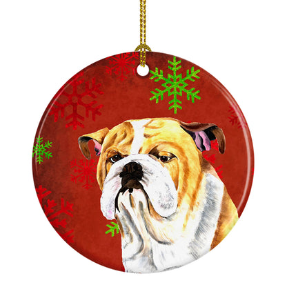 Holiday Dog on Ceramic Ornament - Size: 2.8 X 2.8 | Pack Of: 1