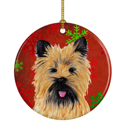 Holiday Dog on Ceramic Ornament - Size: 2.8 X 2.8 | Pack Of: 1