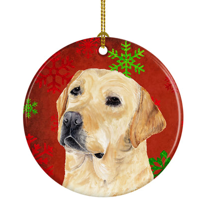 Holiday Dog on Ceramic Ornament - Size: 2.8 X 2.8 | Pack Of: 1