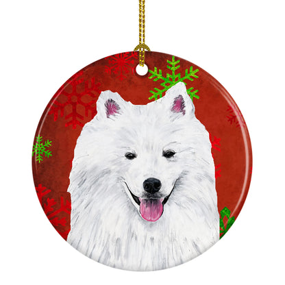 Holiday Dog on Ceramic Ornament - Size: 2.8 X 2.8 | Pack Of: 1