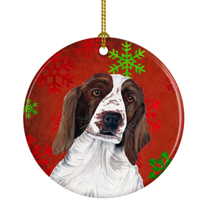 Holiday Dog on Ceramic Ornament - Size: 2.8 X 2.8 | Pack Of: 1