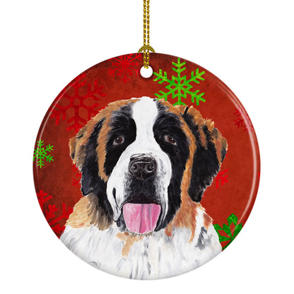 Holiday Dog on Ceramic Ornament - Size: 2.8 X 2.8 | Pack Of: 1