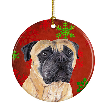 Holiday Dog on Ceramic Ornament - Size: 2.8 X 2.8 | Pack Of: 1