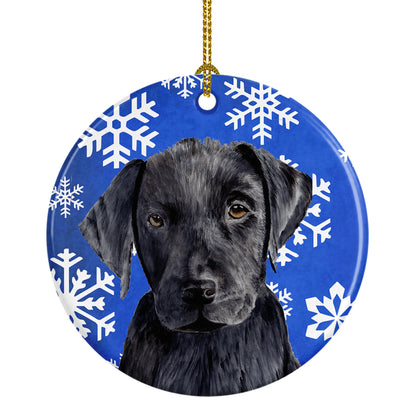 Holiday Dog on Ceramic Ornament - Size: 2.8 X 2.8 | Pack Of: 1