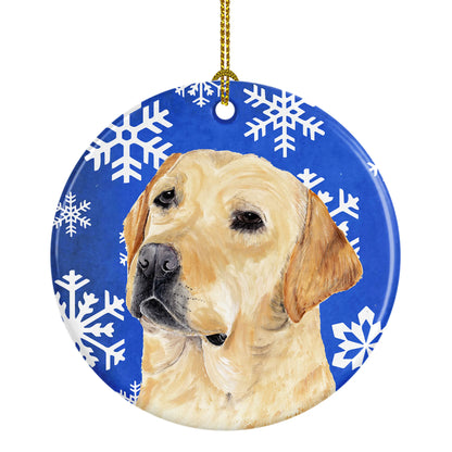 Holiday Dog on Ceramic Ornament - Size: 2.8 X 2.8 | Pack Of: 1