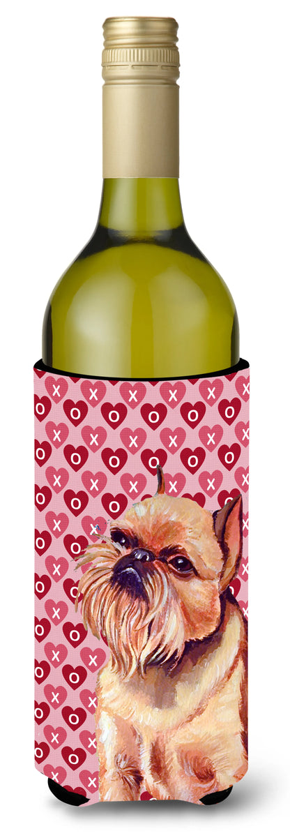 Hearts Love and Valentine's Day Design with Dog Wine Bottle Hugger