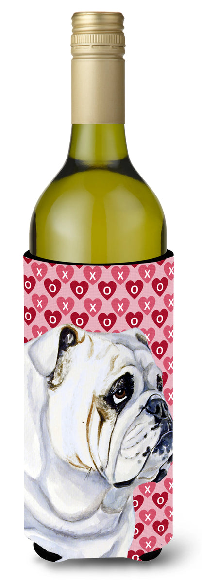 Hearts Love and Valentine's Day Design with Dog Wine Bottle Hugger